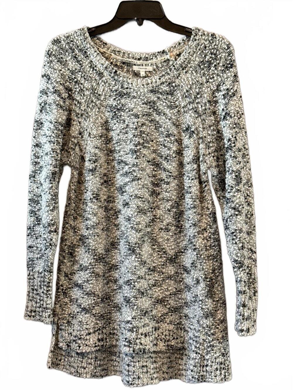 Maurices Black and White Knit Sweater Tunic XL